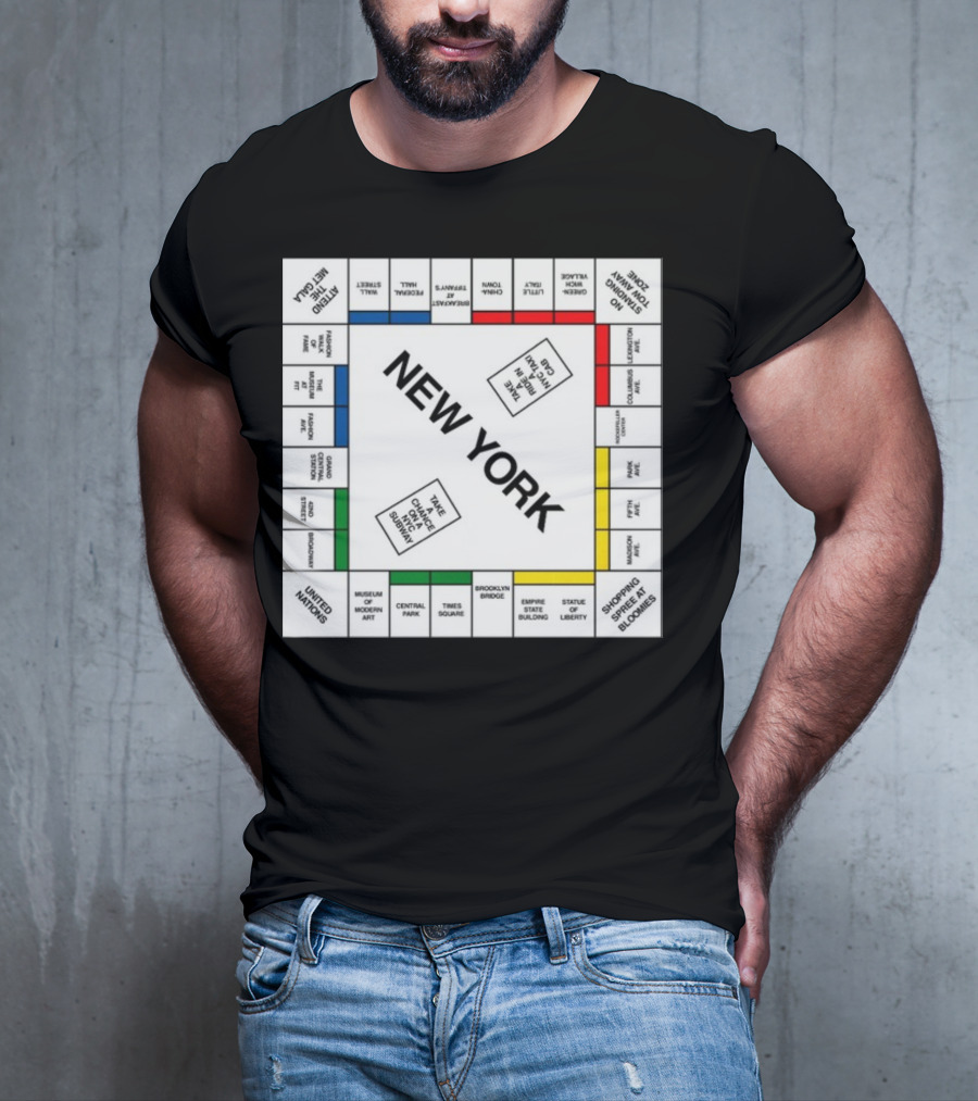 New York Monopoly Board Carrie Bradshaw Edition T-Shirt