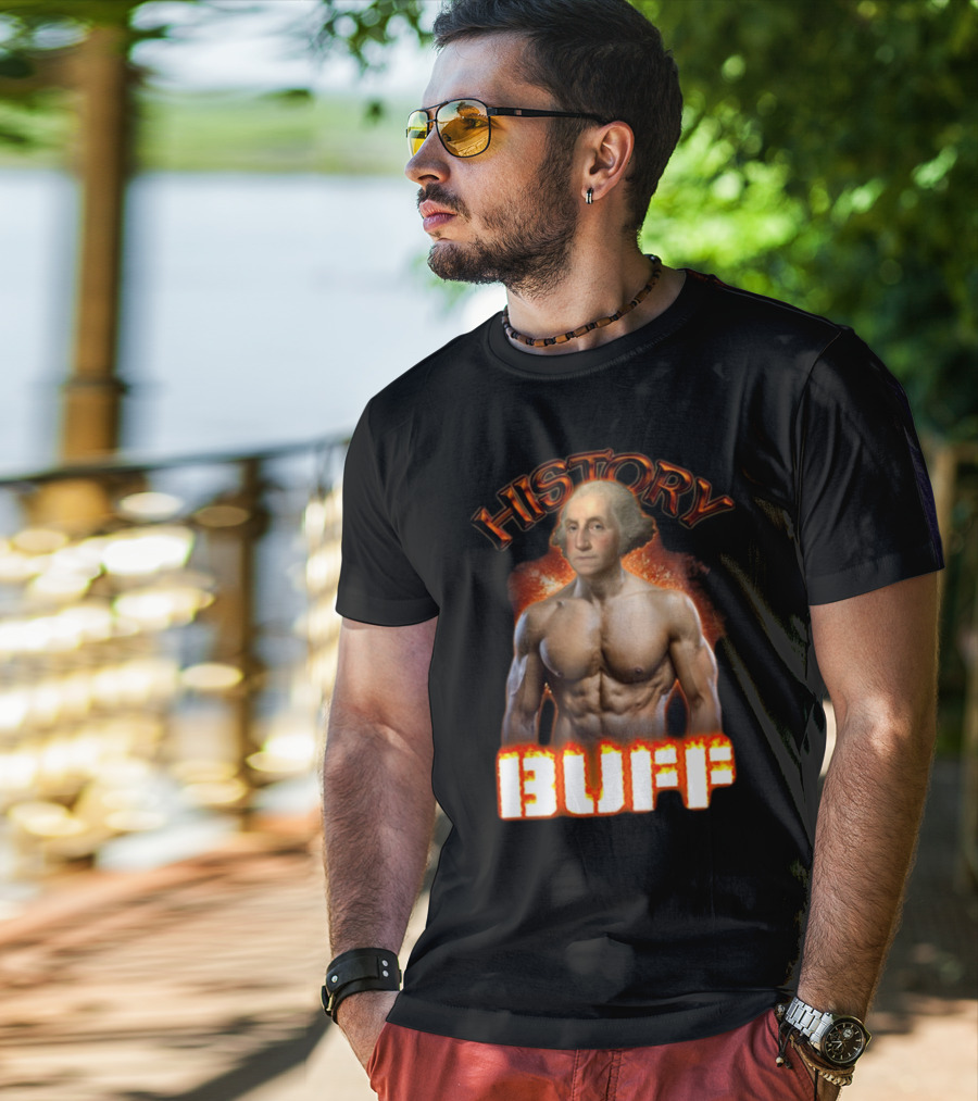 History Buff George Washington Bodybuilder T-Shirt