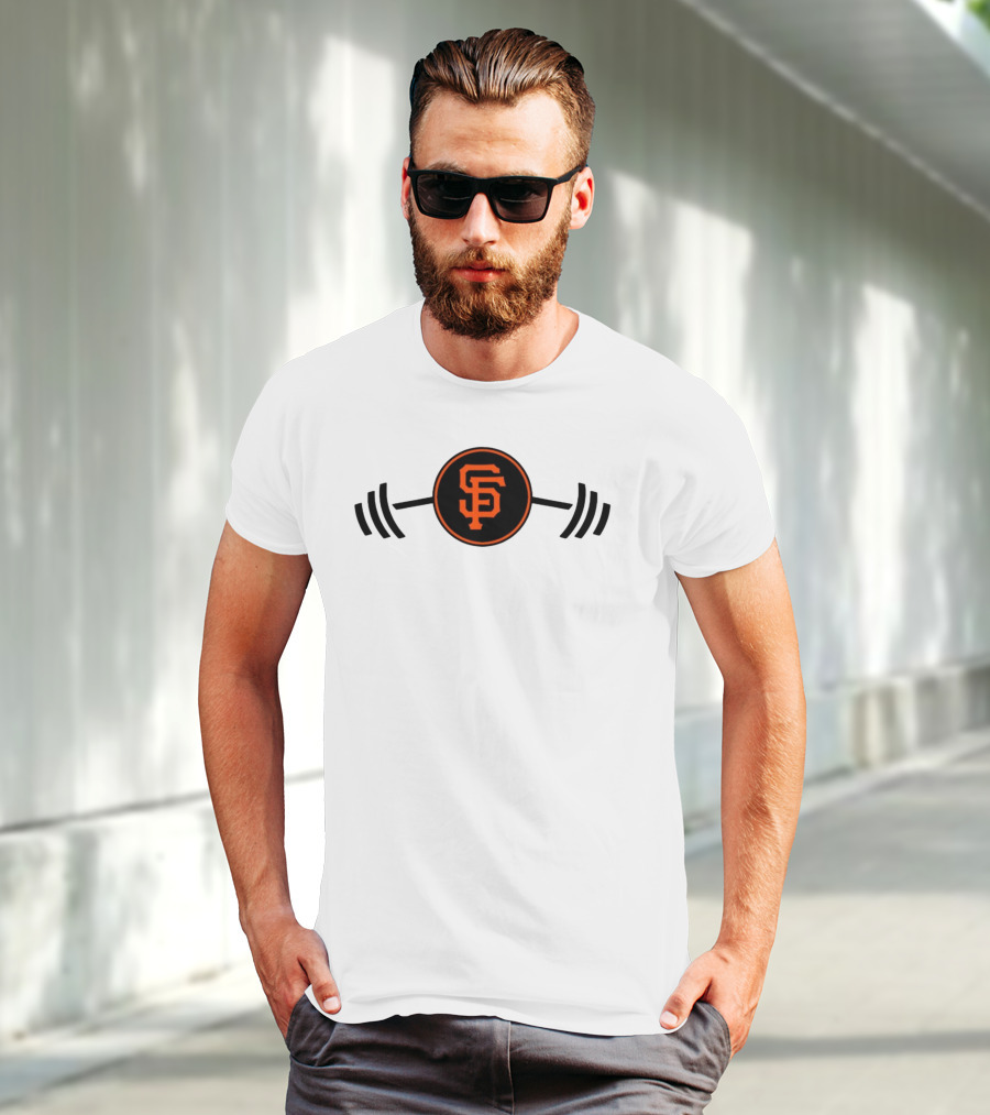 Mitch Haniger San Francisco Giants Barbell Logo Fitness T-Shirt