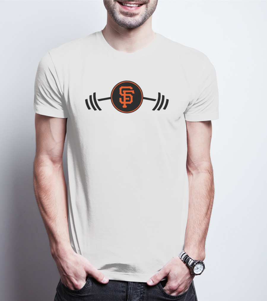 Mitch Haniger San Francisco Giants Barbell Logo Fitness T-Shirt