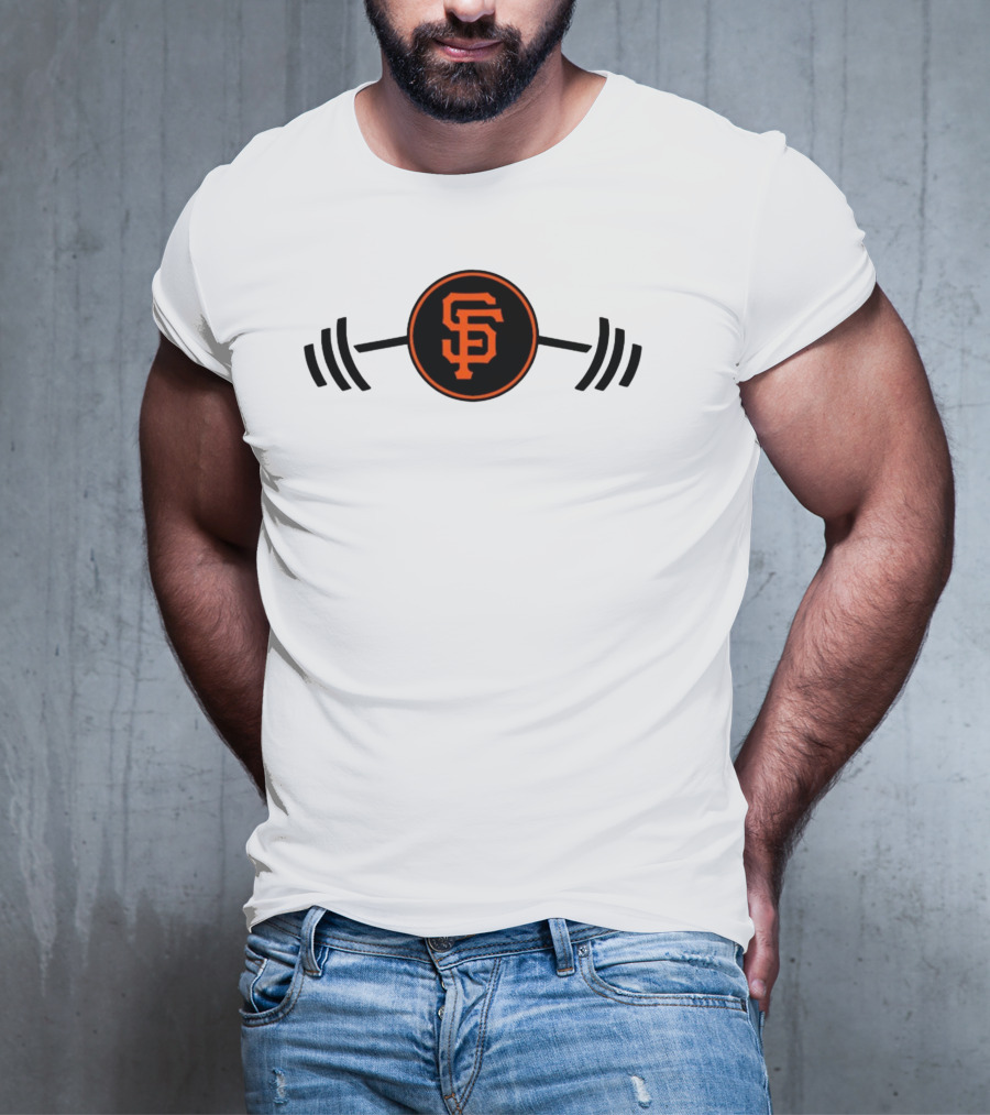 Mitch Haniger San Francisco Giants Barbell Logo Fitness T-Shirt