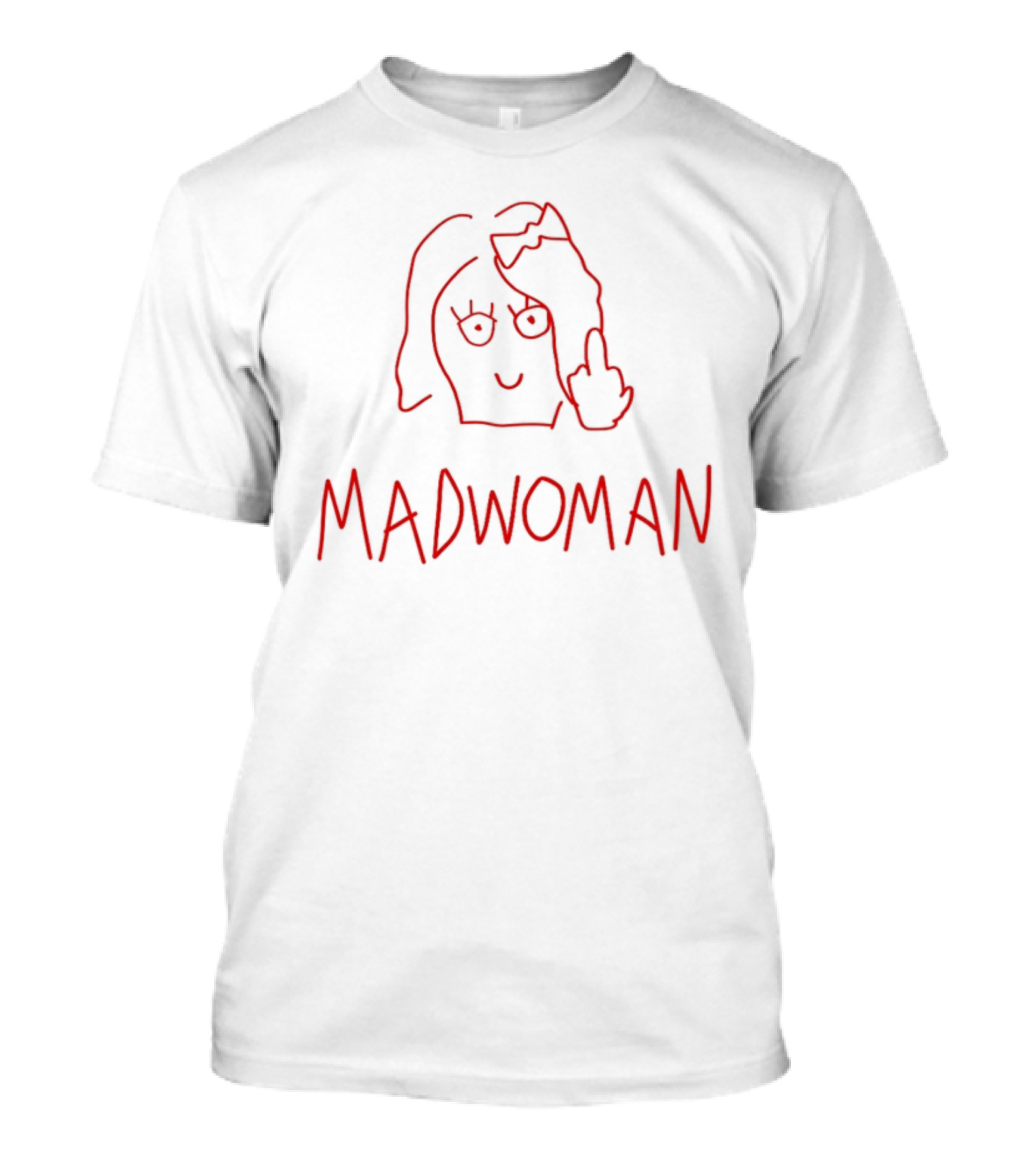 Sabrina Carpenter Madwoman Red Line Drawing T-Shirt