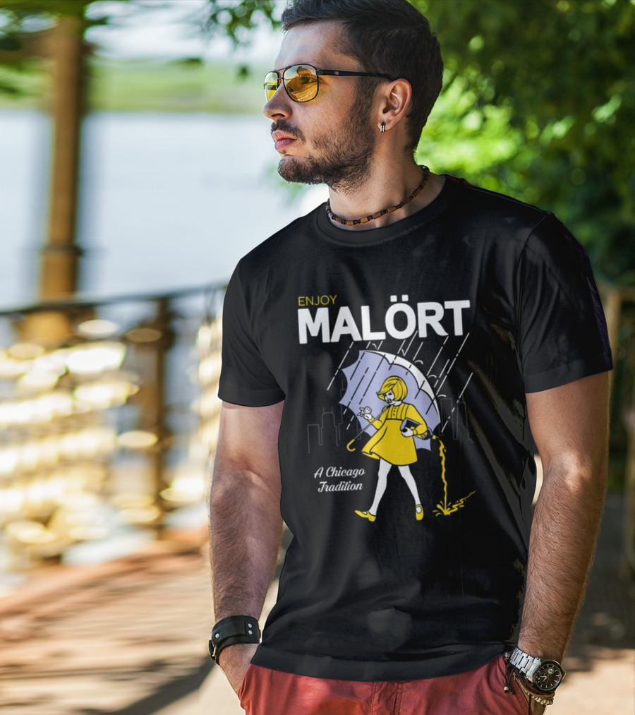 Enjoy Malört A Chicago Tradition Rainy City Street T-Shirt