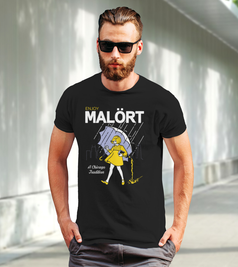 Enjoy Malört A Chicago Tradition Rainy City Street T-Shirt