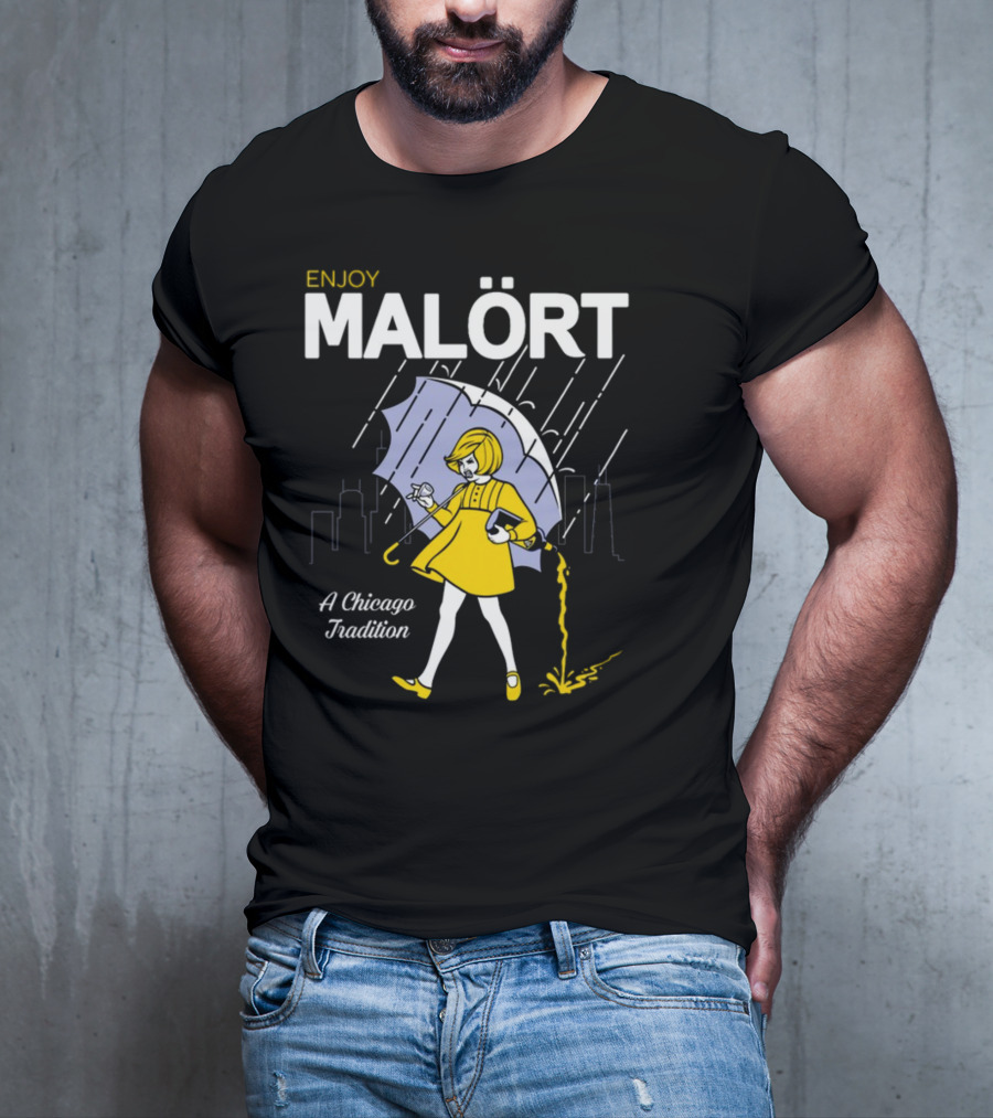 Enjoy Malört A Chicago Tradition Rainy City Street T-Shirt