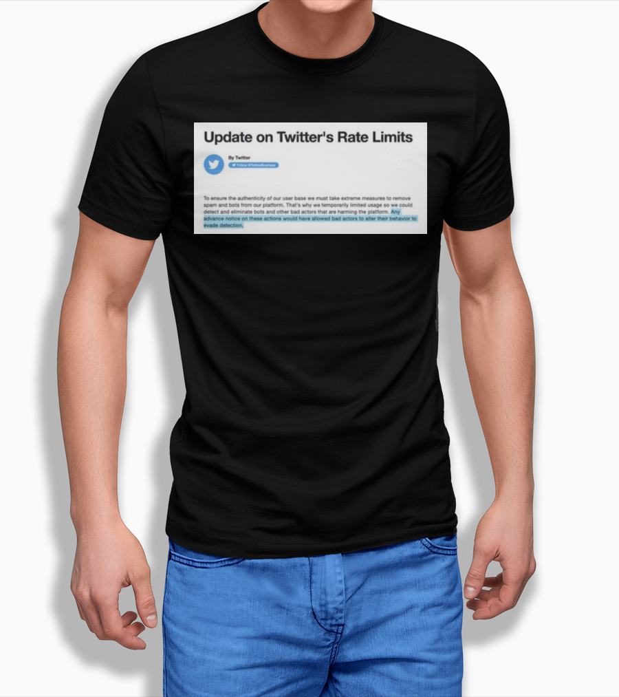 Twitter's Rate Limits Response And Security Measures Update T-Shirt