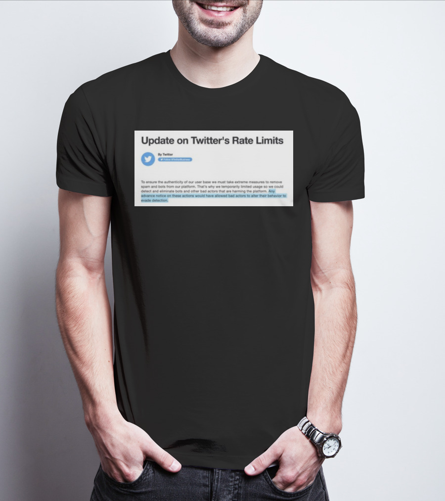 Twitter's Rate Limits Response And Security Measures Update T-Shirt