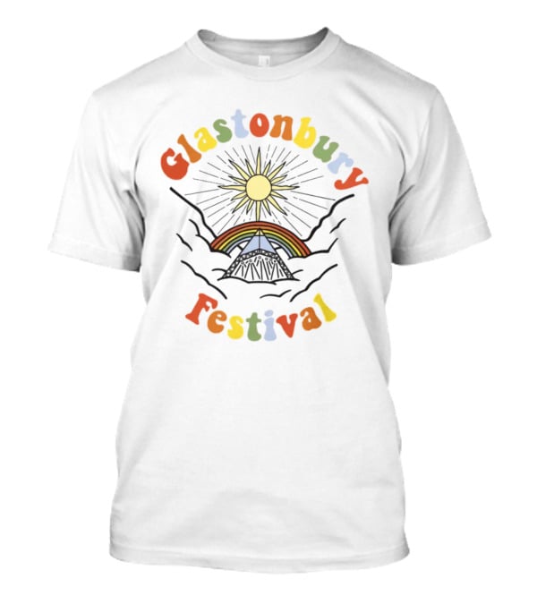 Glastonbury Festival Sun Rainbow Tent T-Shirt