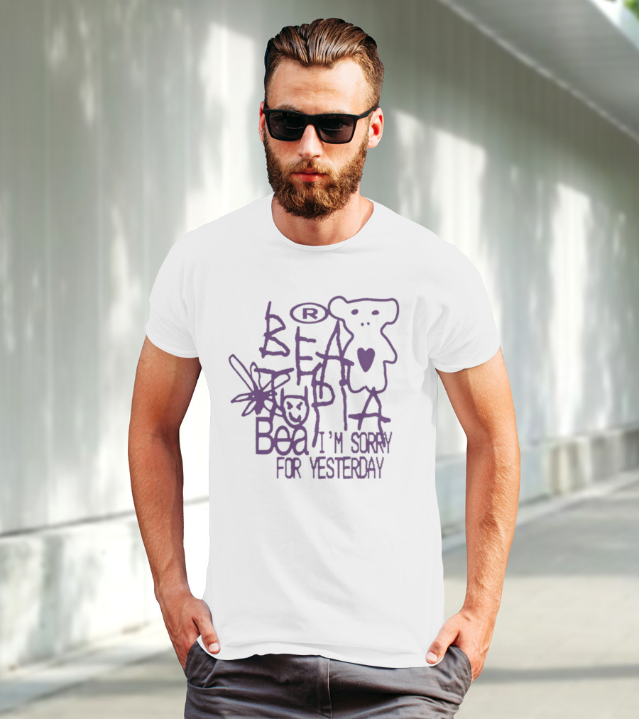 Beatrix Beauregarde Bea I'm Sorry For Yesterday Purple Bear R T-Shirt