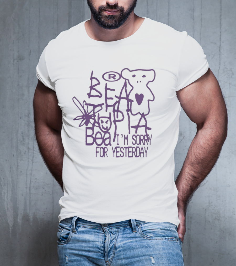 Beatrix Beauregarde Bea I'm Sorry For Yesterday Purple Bear R T-Shirt