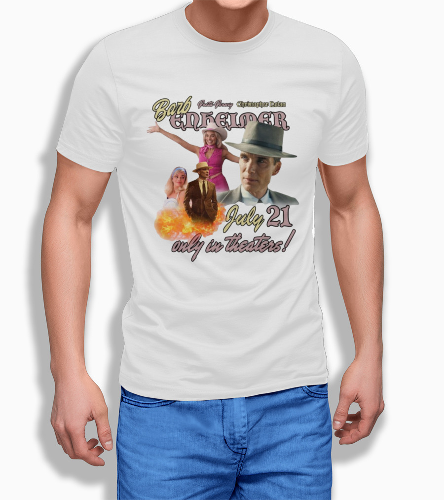 Barb Enheimer Greta Gerwig Christopher Nolan July 21 Only In Theaters T-Shirt