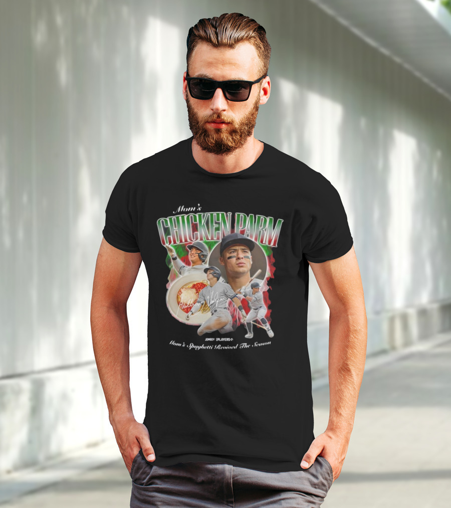 Mom's Chicken Parm Mom's Spaghetti Revived The Season Jomboy Players Baseball Iconic T-Shirt