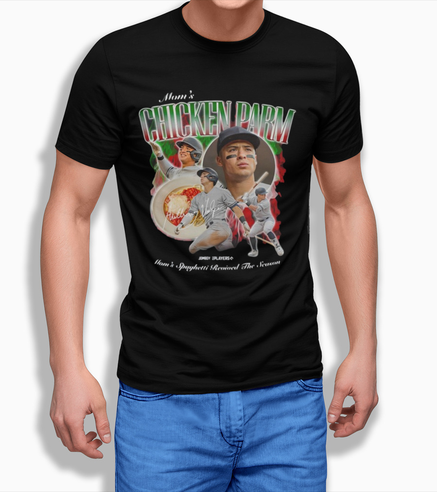 Mom's Chicken Parm Mom's Spaghetti Revived The Season Jomboy Players Baseball Iconic T-Shirt