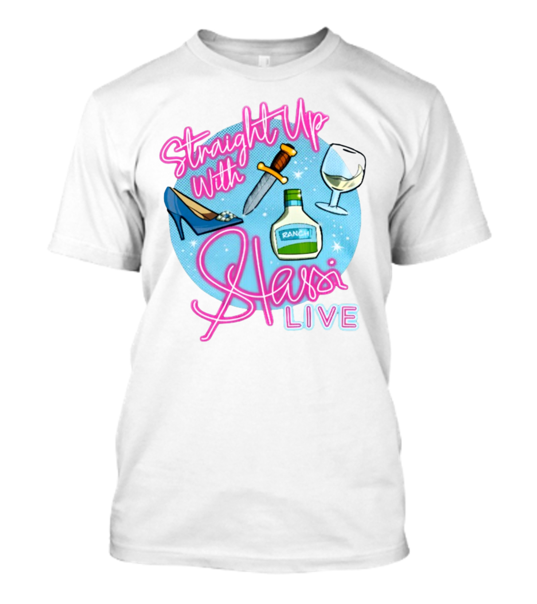 Straight Up With Stassi Live Knife Heel Ranch Wine T-Shirt