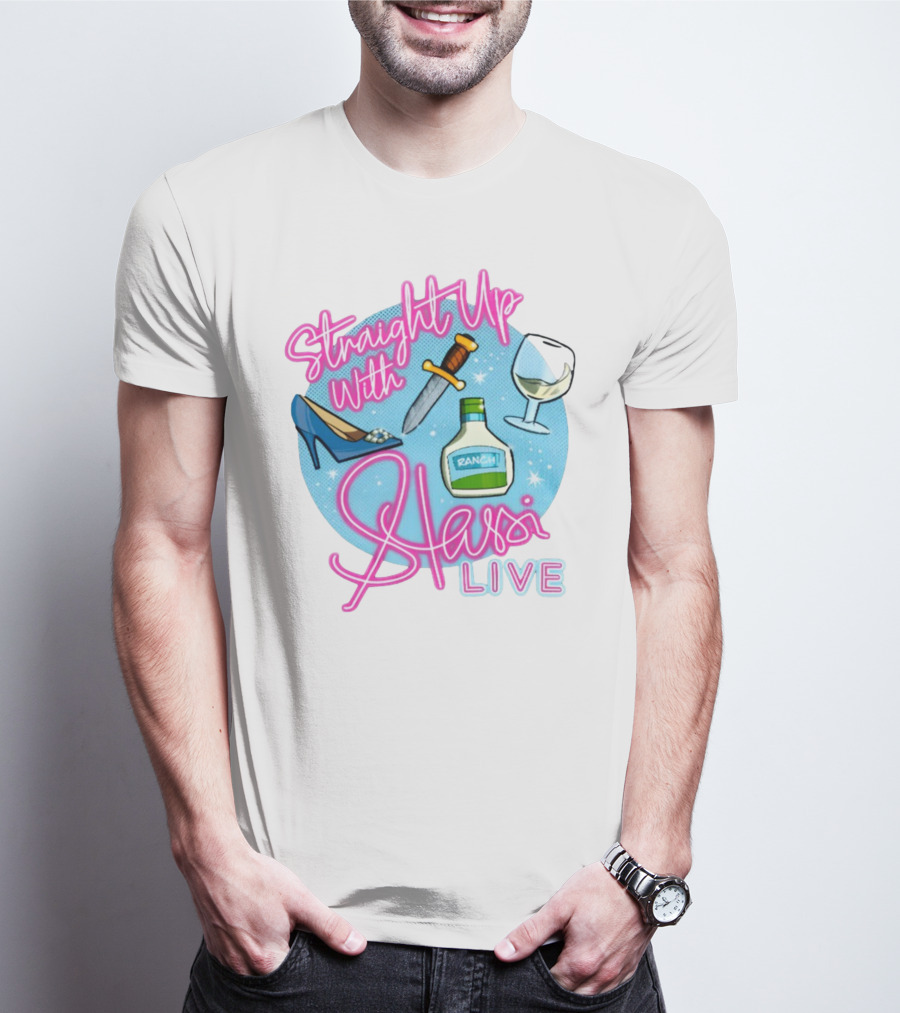 Straight Up With Stassi Live Knife Heel Ranch Wine T-Shirt