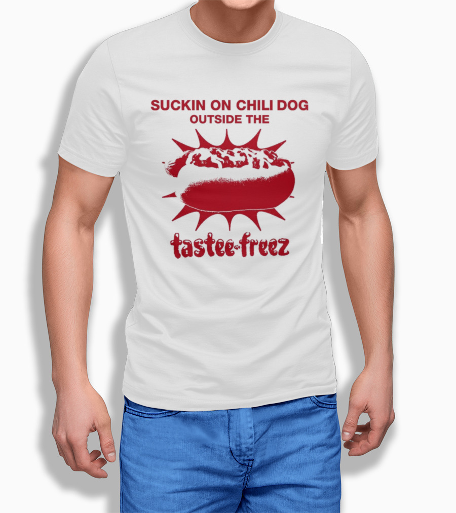 Sunshineskate Suckin On Chili Dog Outside The Tastee Freez Retro Vibes T-Shirt