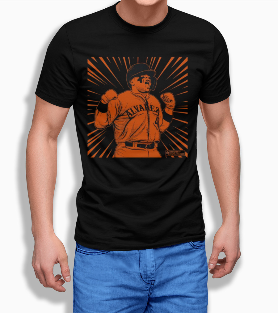 Athlete Logos Beast Alvarez Baseball Starburst T-Shirt