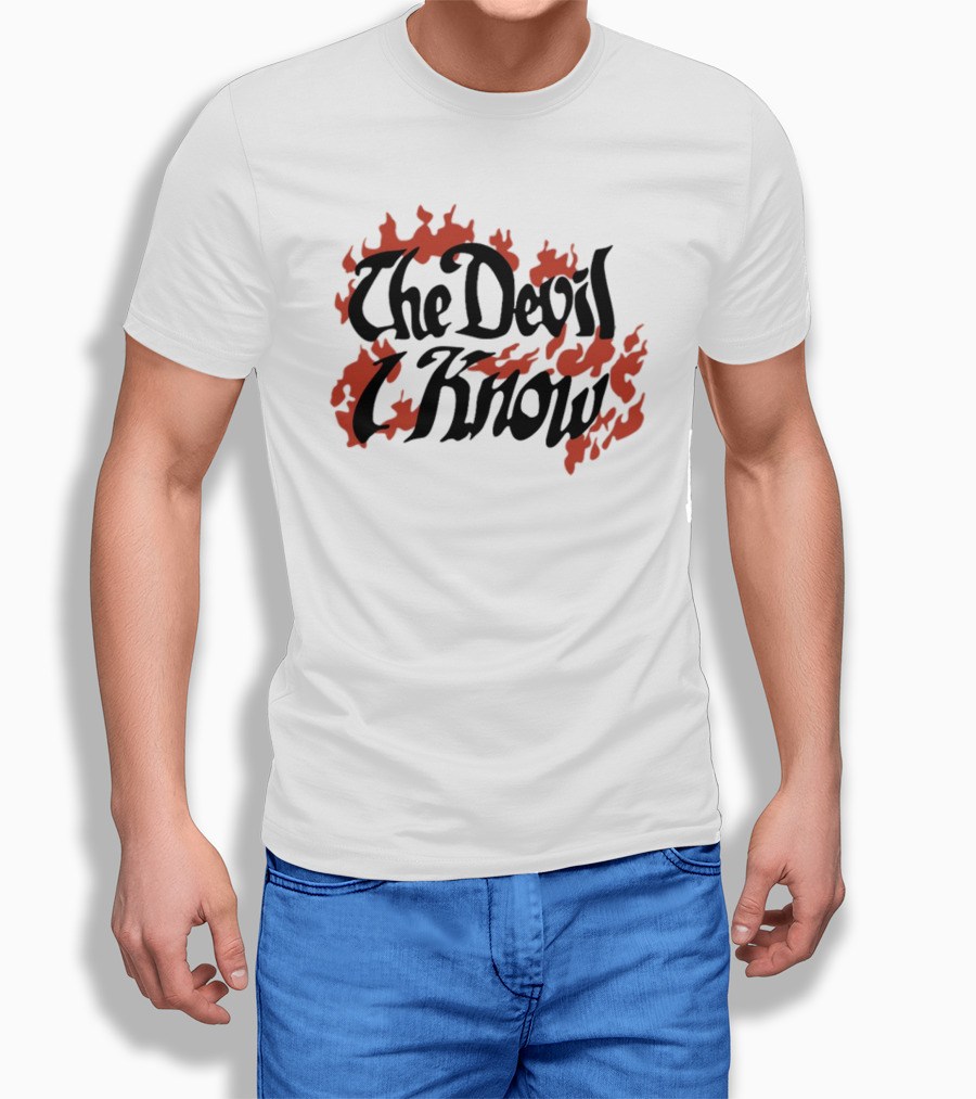 Suki Waterhouse Archive The Devil I Know Flaming Text T-Shirt