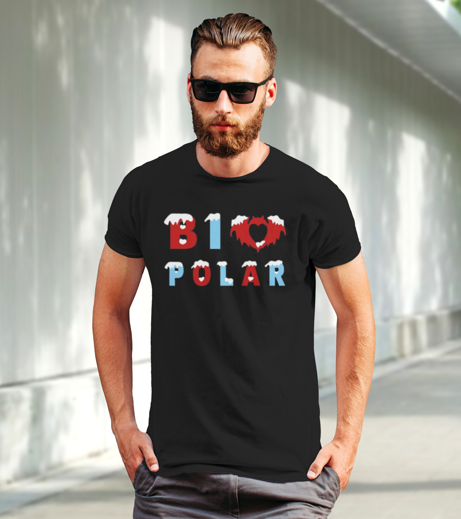 Thirtyninety Bipolar Bi Love Heart Snow New T-Shirt