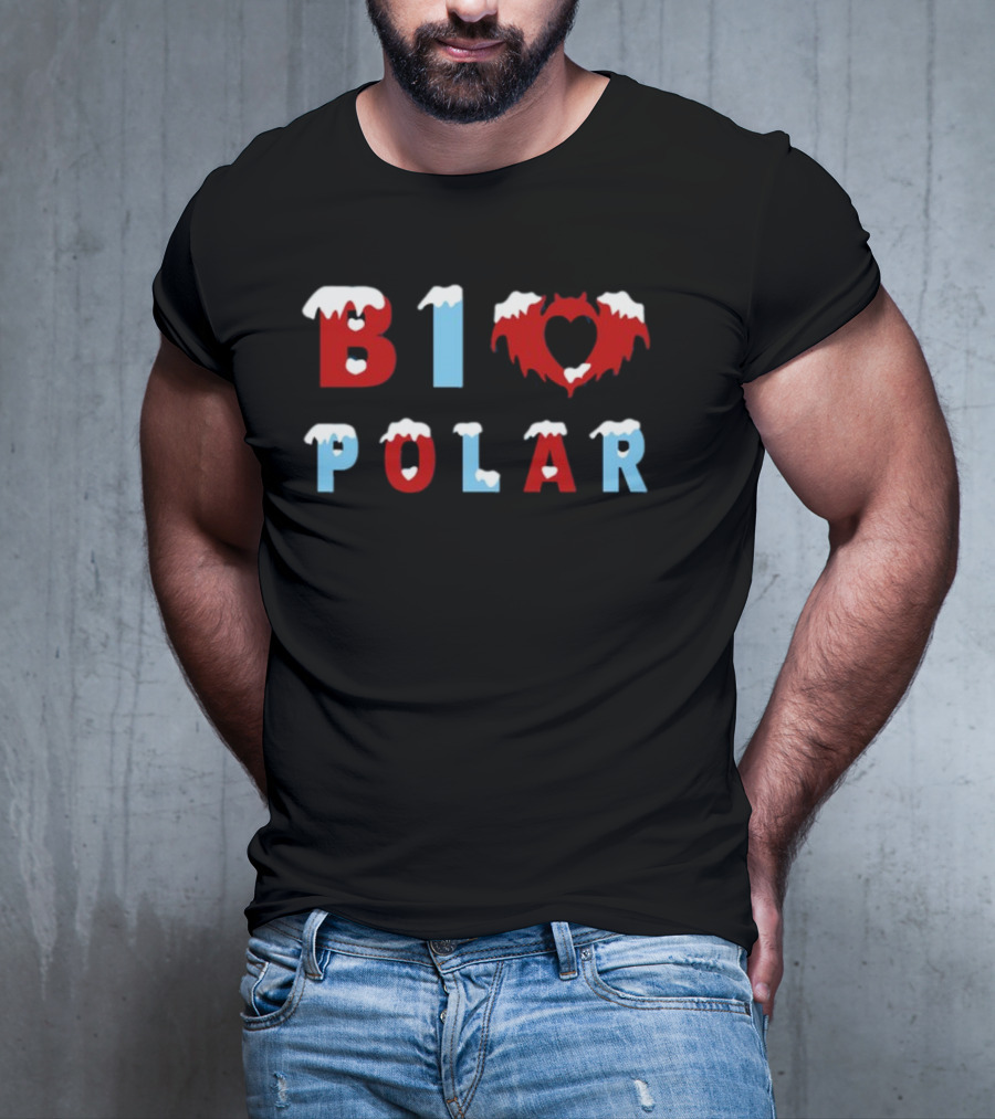 Thirtyninety Bipolar Bi Love Heart Snow New T-Shirt