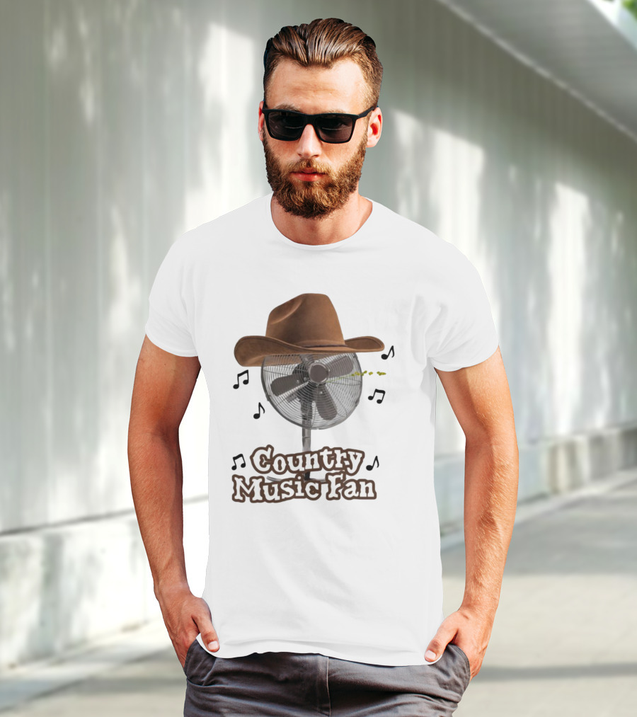 Country Music Fan Cowboy Hat With Musical Notes T-Shirt