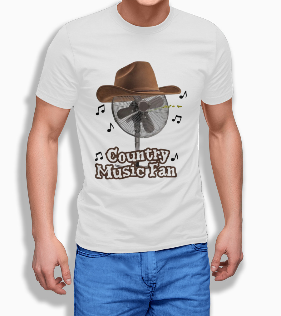 Country Music Fan Cowboy Hat With Musical Notes T-Shirt