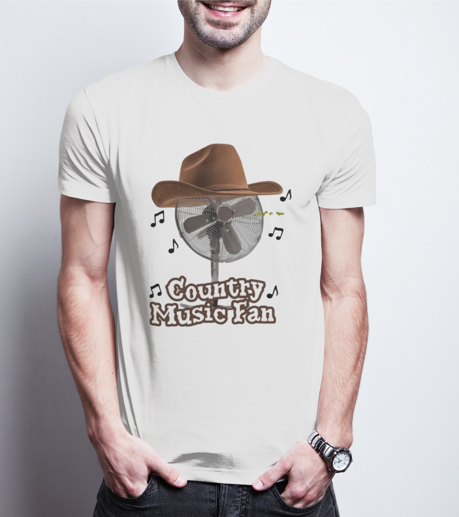 Country Music Fan Cowboy Hat With Musical Notes T-Shirt