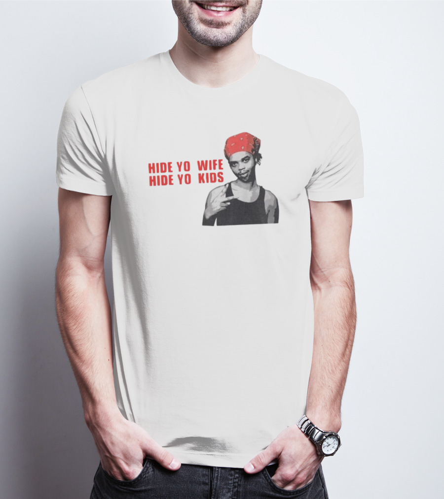 Hide Yo Wife Hide Yo Kids Viral Meme Red Bandana Image T-Shirt