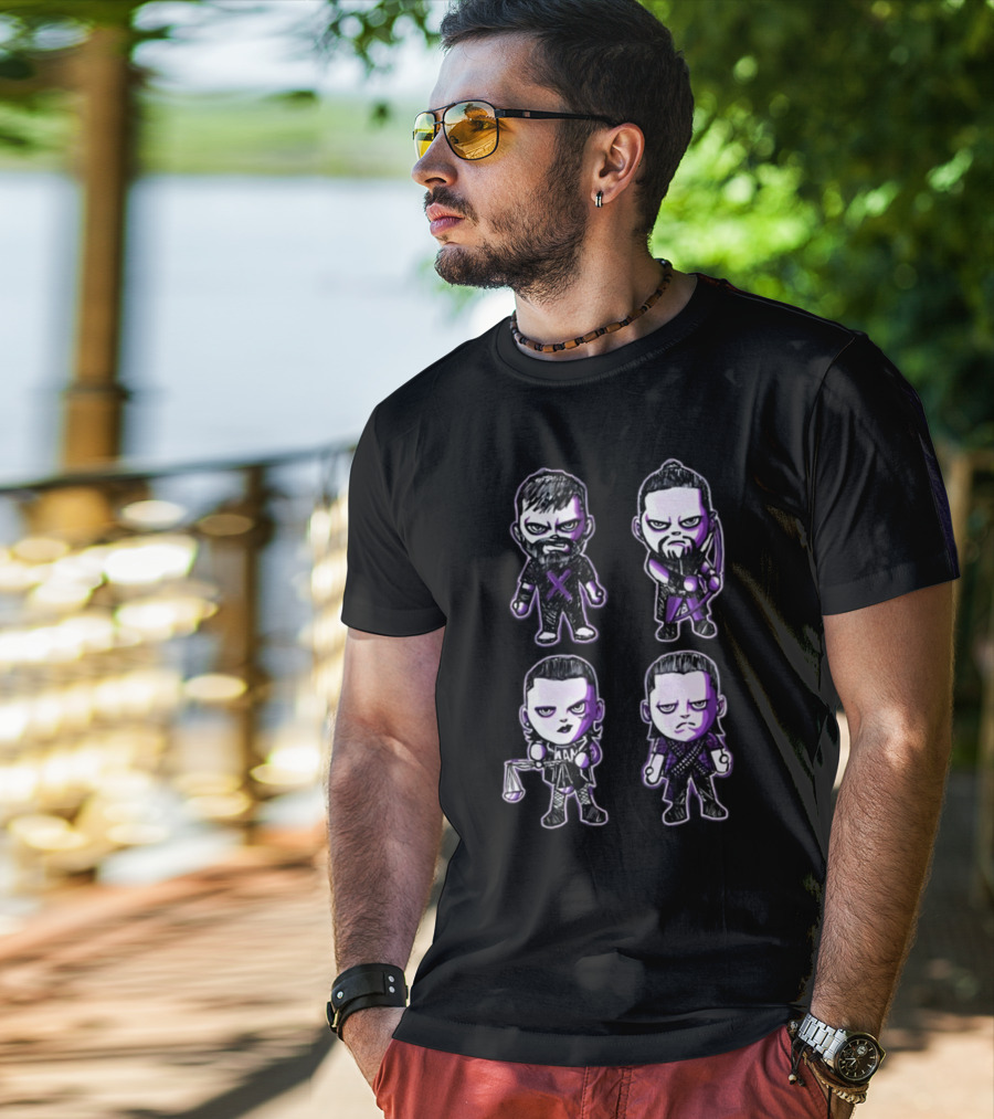 Finn Bálor The Judgment Day Purple Cartoon Characters T-Shirt