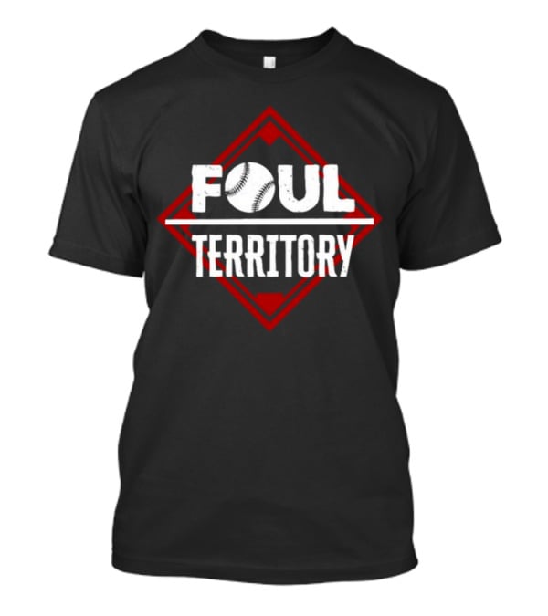 Foul Territory Baseball Diamond Red T-Shirt