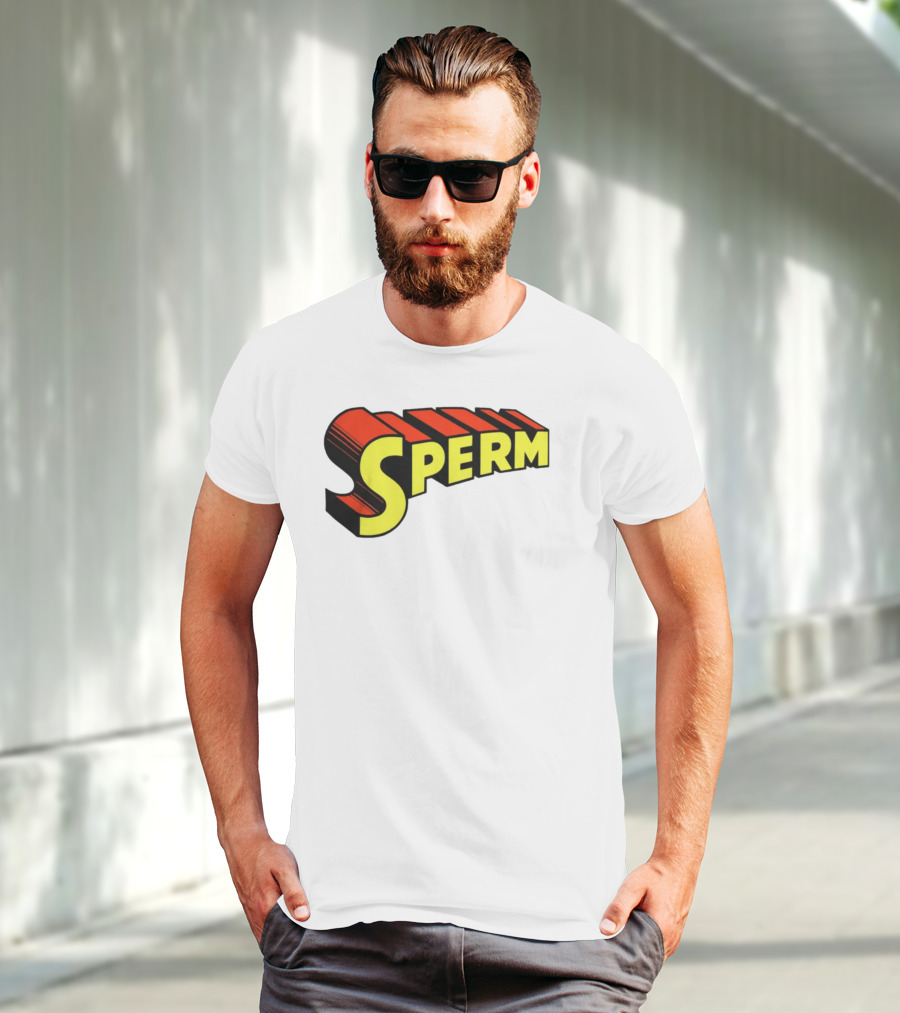 Strange Superman Style Text Sperm Gorangligovic T-Shirt
