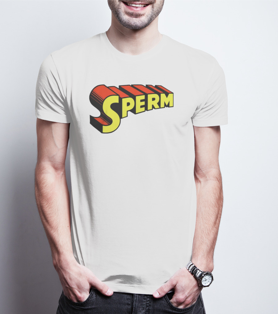 Strange Superman Style Text Sperm Gorangligovic T-Shirt