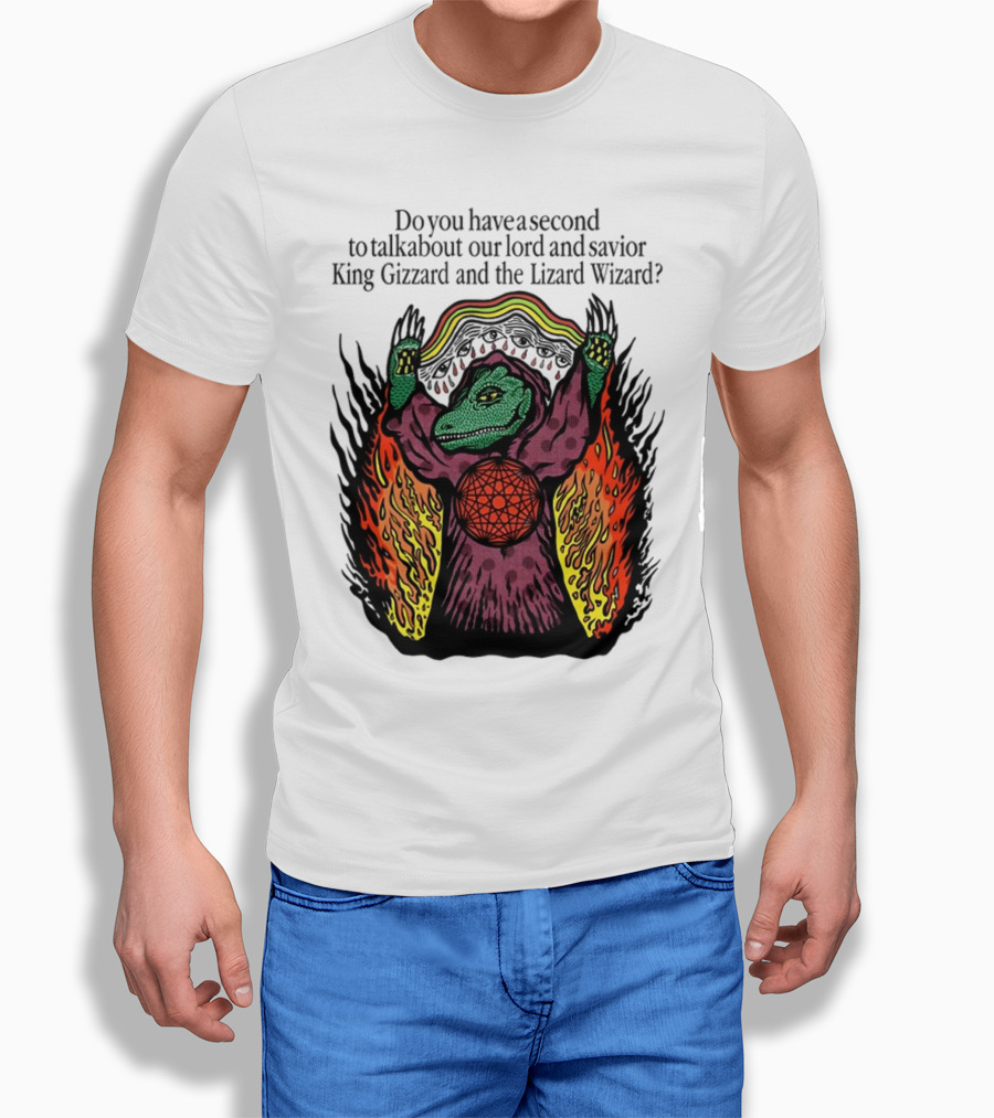 Facestabberxoxo Do You Have A Second To Talk About Our Lord And Savior King Gizzard And The Lizard Wizard Flamboyant Reptile Worship Scene T-Shirt