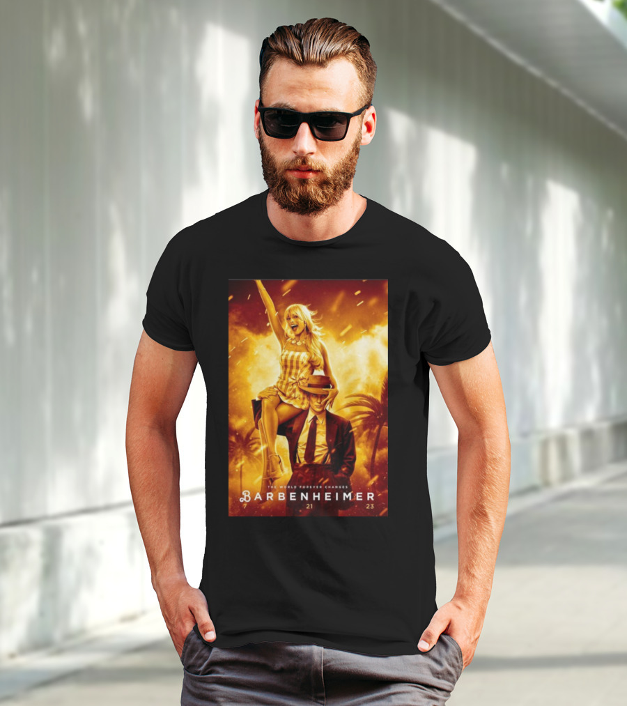 Barbenheimer 7 21 23 The World Forever Changes Stevereevesart T-Shirt