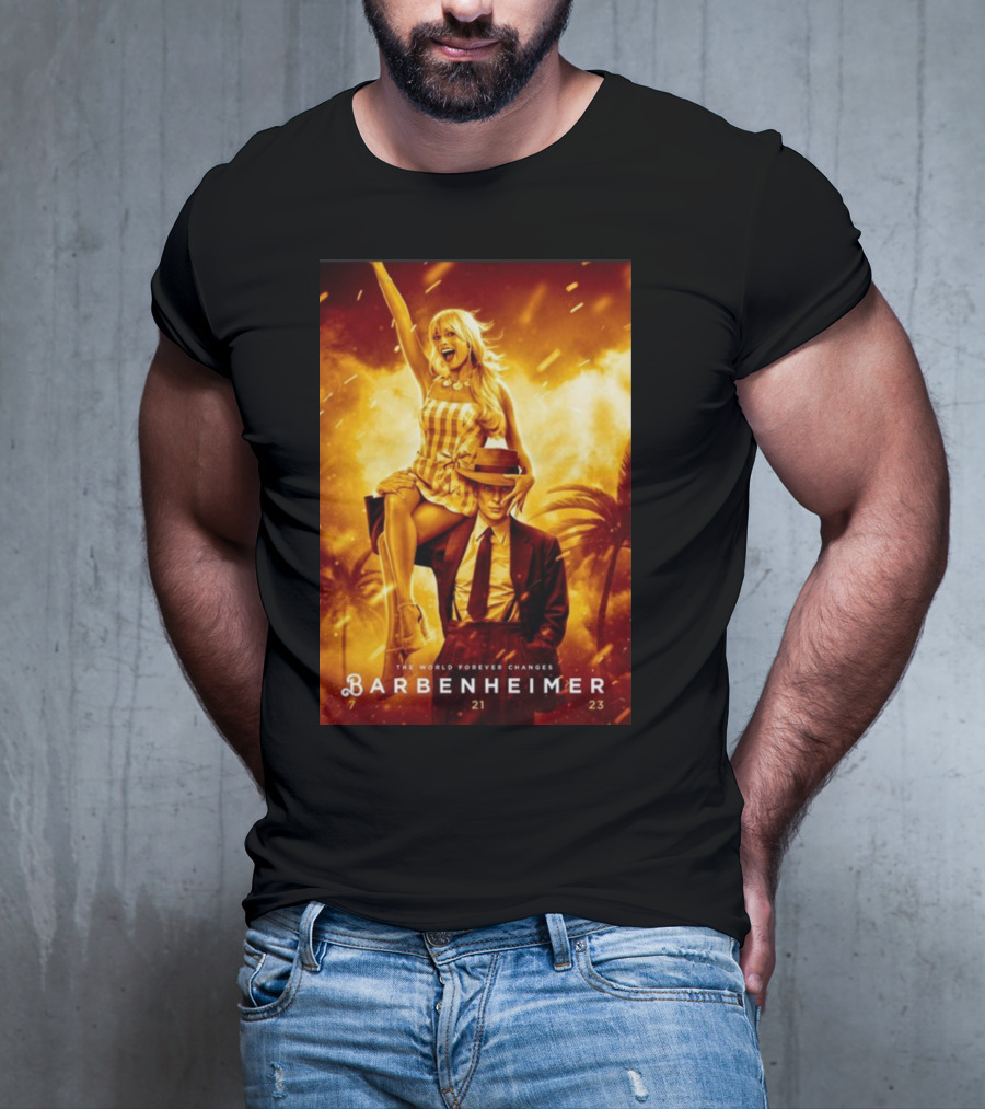Barbenheimer 7 21 23 The World Forever Changes Stevereevesart T-Shirt
