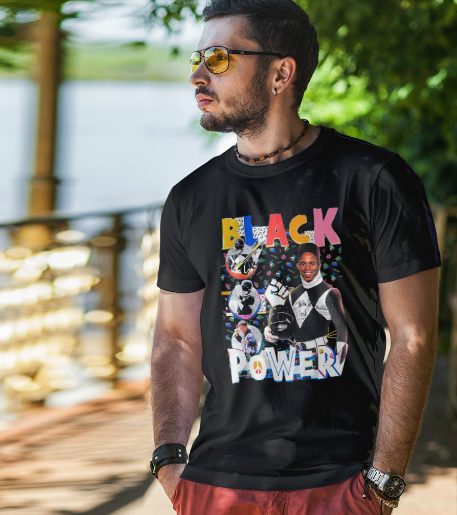 Walter Jones Black Power Peace Symbol Retro Comic T-Shirt