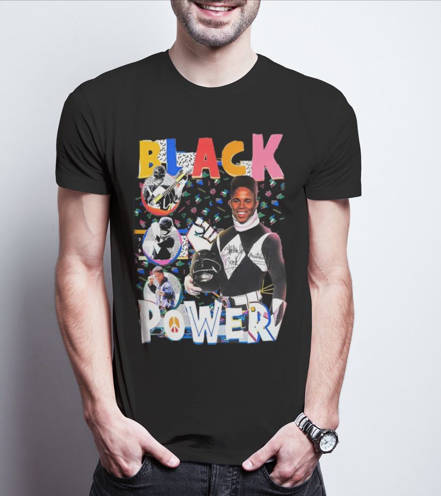 Walter Jones Black Power Peace Symbol Retro Comic T-Shirt