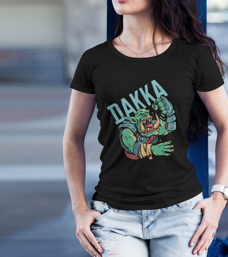 Dakka Ork Battle Cry Power Fist Armor T-Shirt