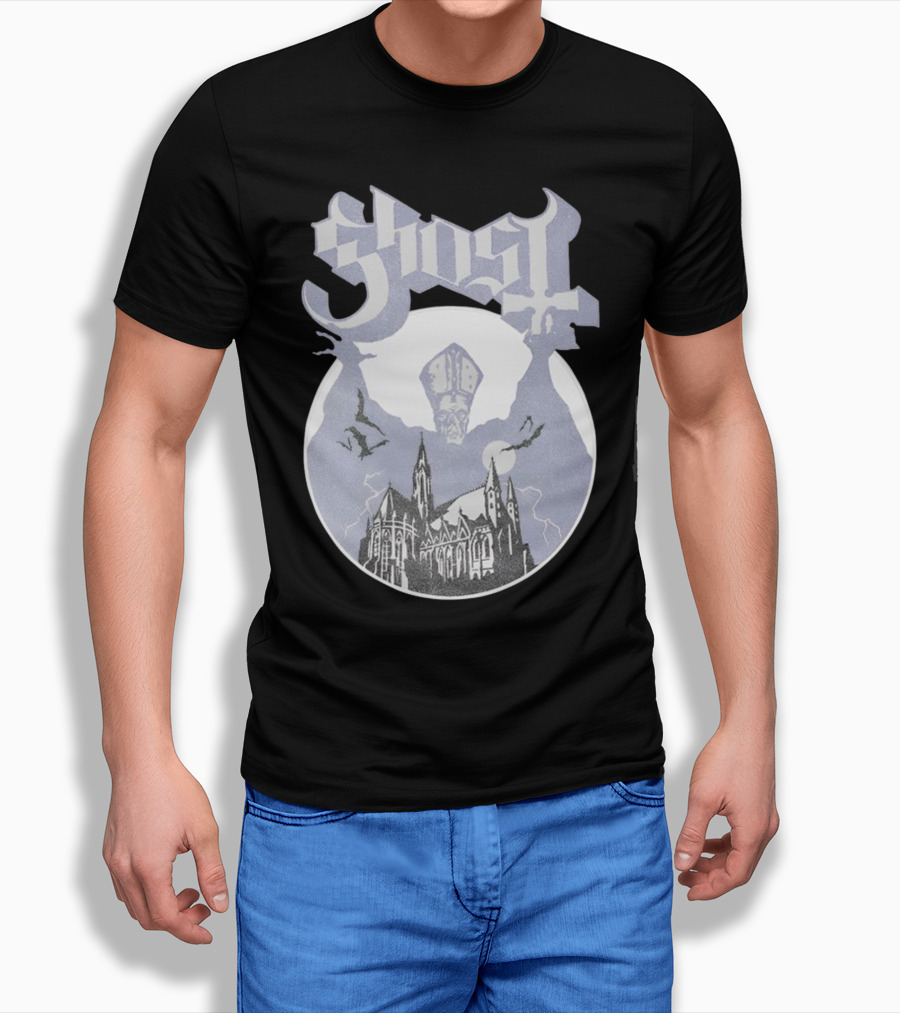 Ghost Opus Pastel Raglan Cathedral And Cardinal Bat T-Shirt
