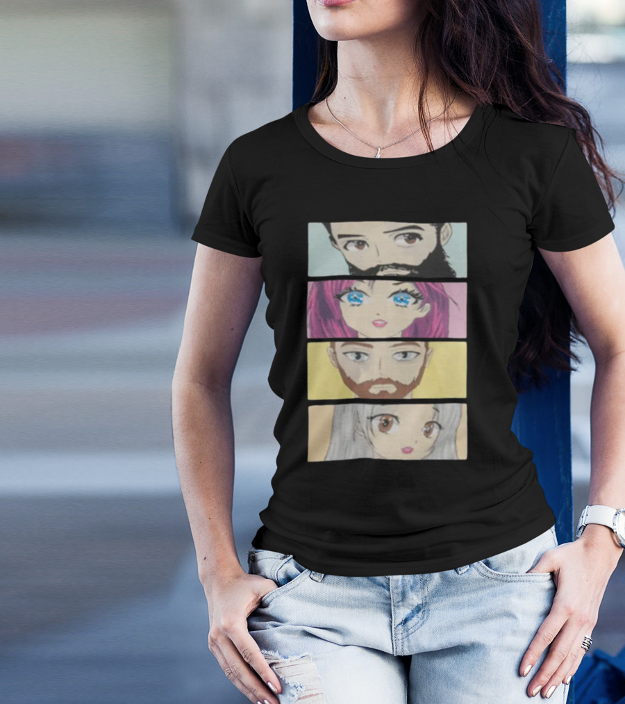 Skillet Anime Characters Manga Style Portraits T-Shirt