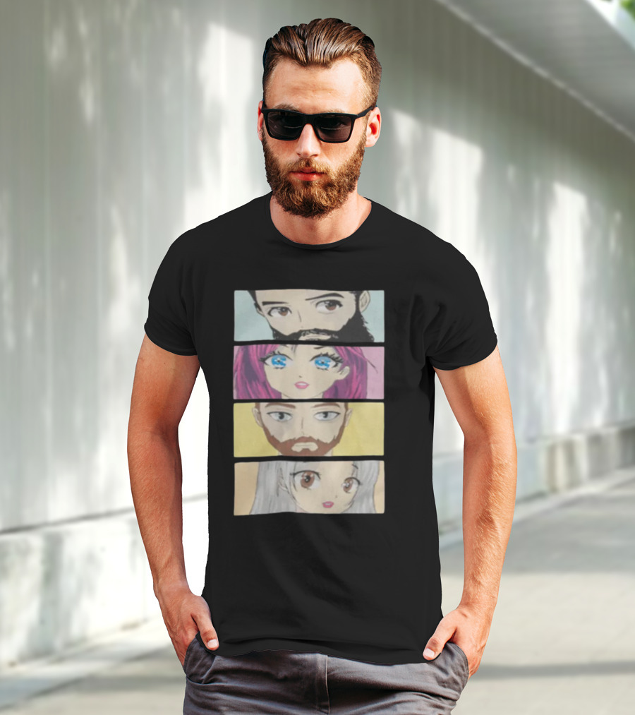 Skillet Anime Characters Manga Style Portraits T-Shirt