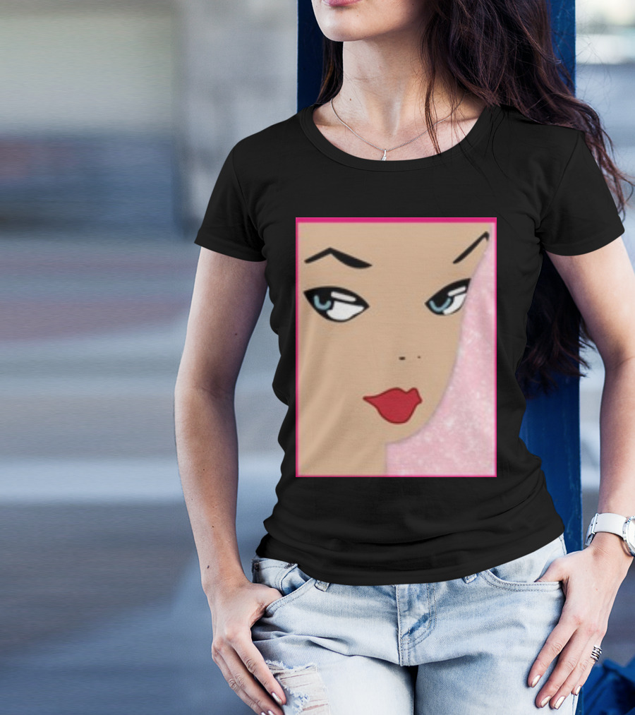 Ryan Gosling Wearing Barbie Face T-Shirt