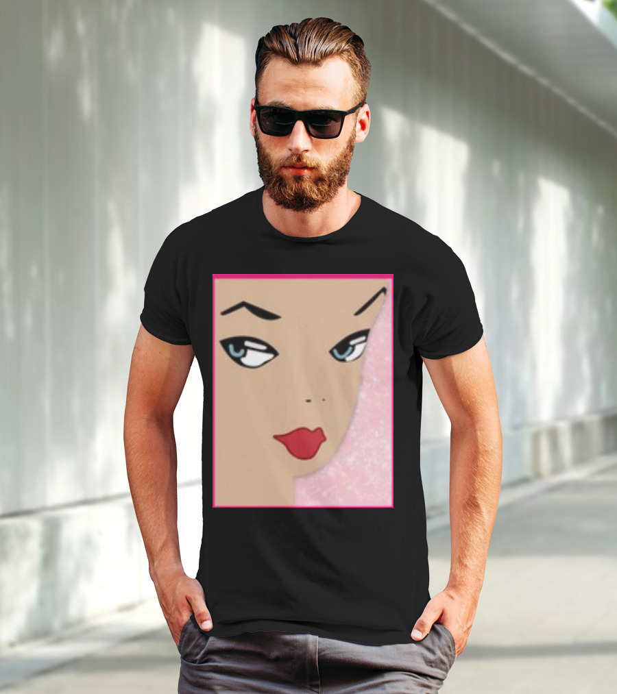 Ryan Gosling Wearing Barbie Face T-Shirt