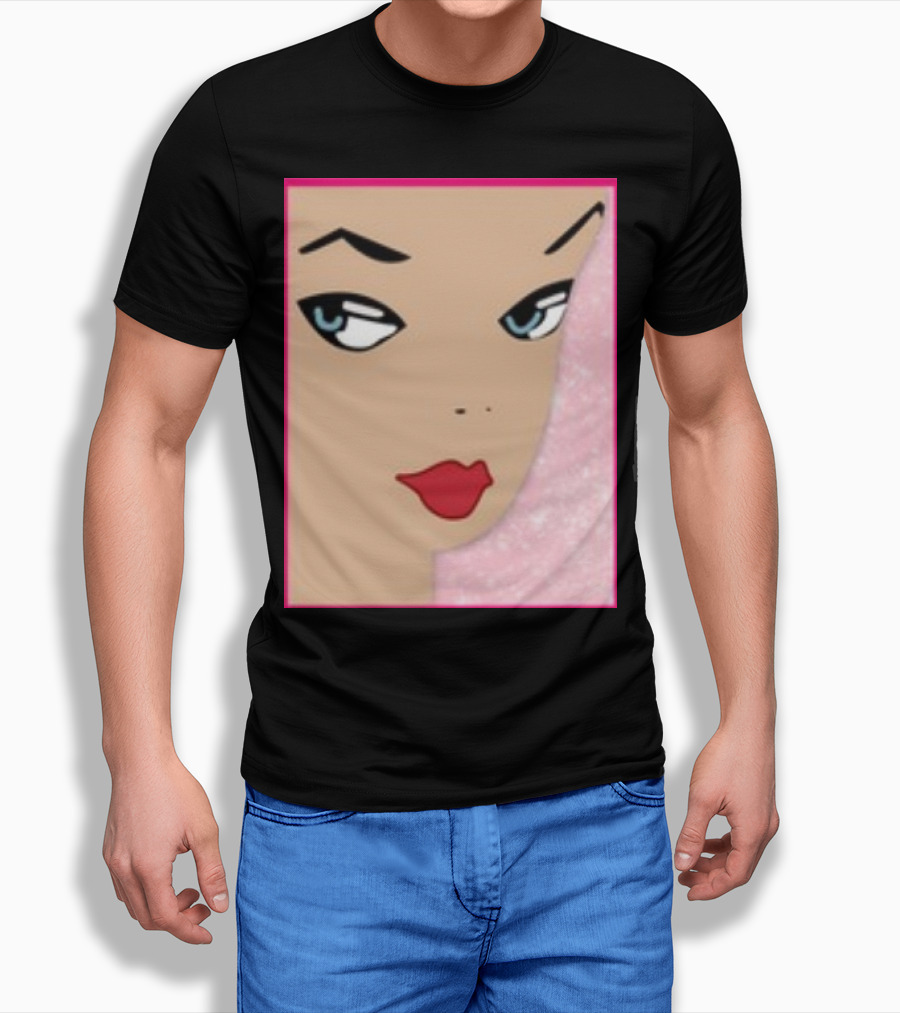 Ryan Gosling Wearing Barbie Face T-Shirt