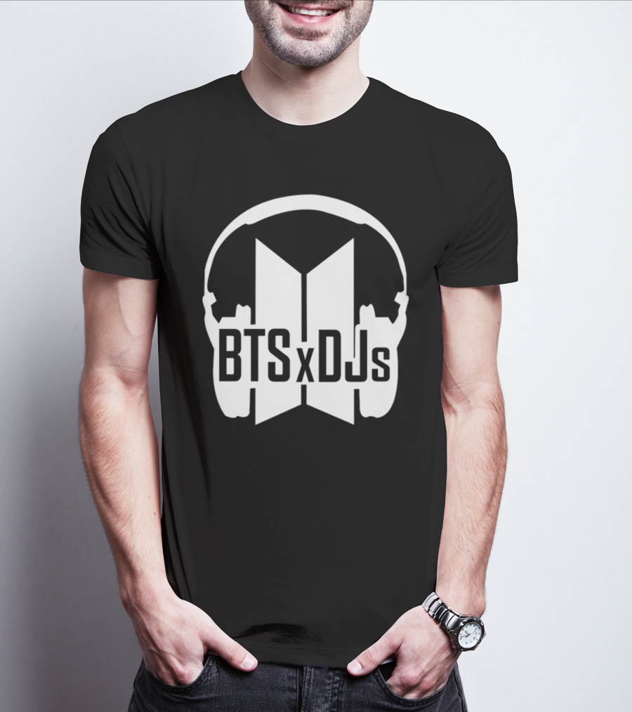 BTS X DJs Headphones Logo Collaboration T-Shirt