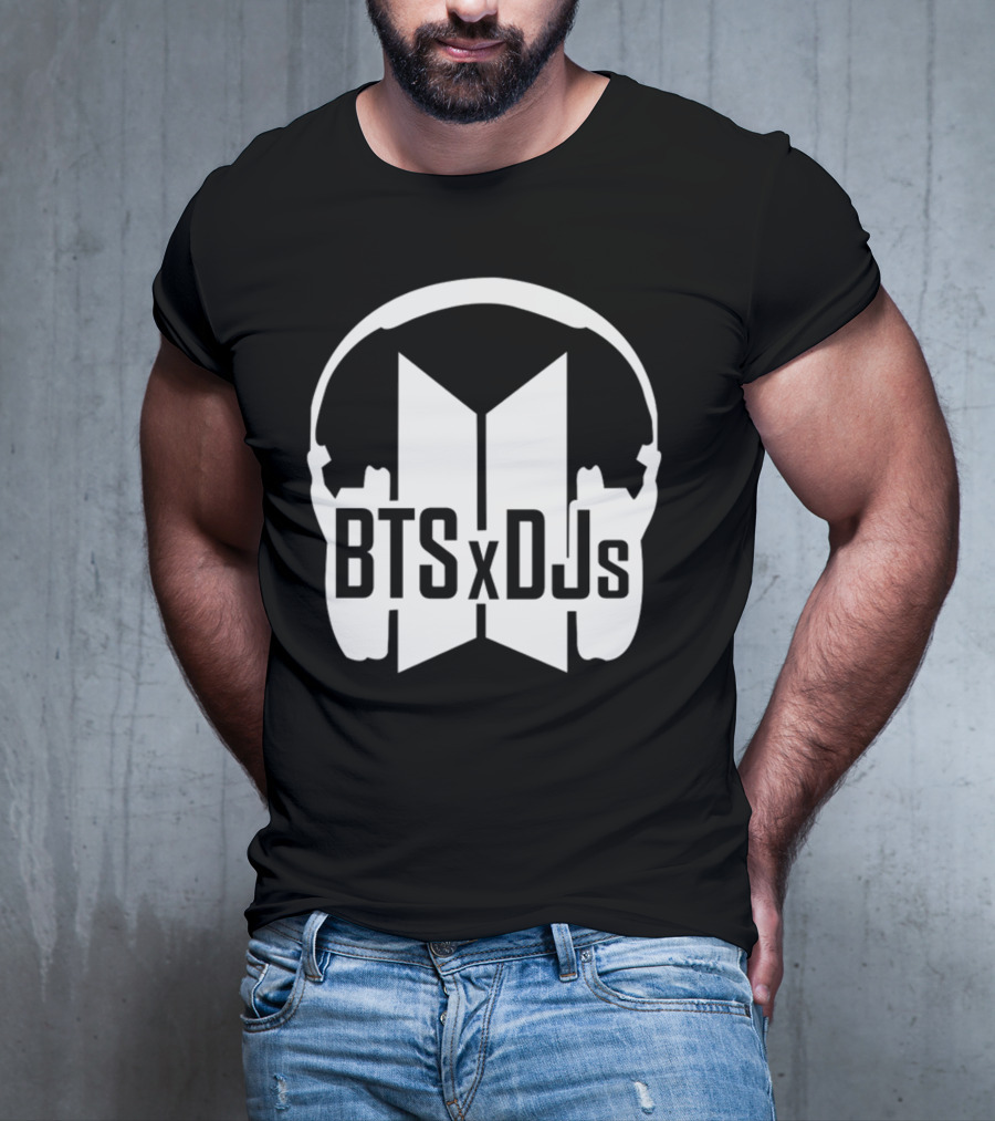 BTS X DJs Headphones Logo Collaboration T-Shirt