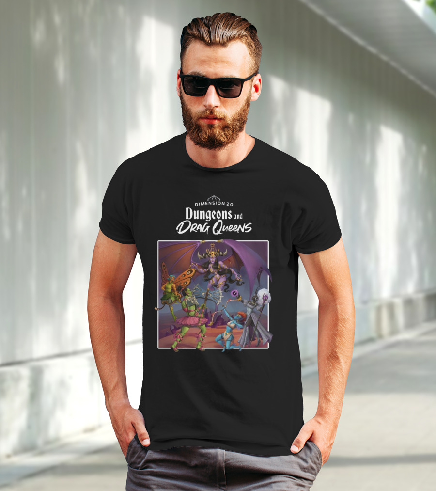 Dimension 20 Dungeons And Drag Queens Fantasy Adventure Characters T-Shirt