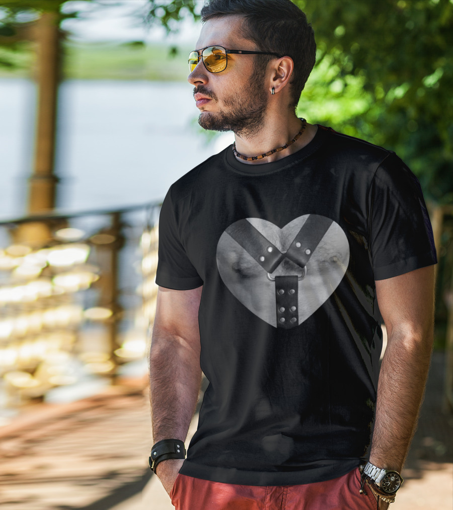 Harness Heart Chest Harness In Heart Shape T-Shirt