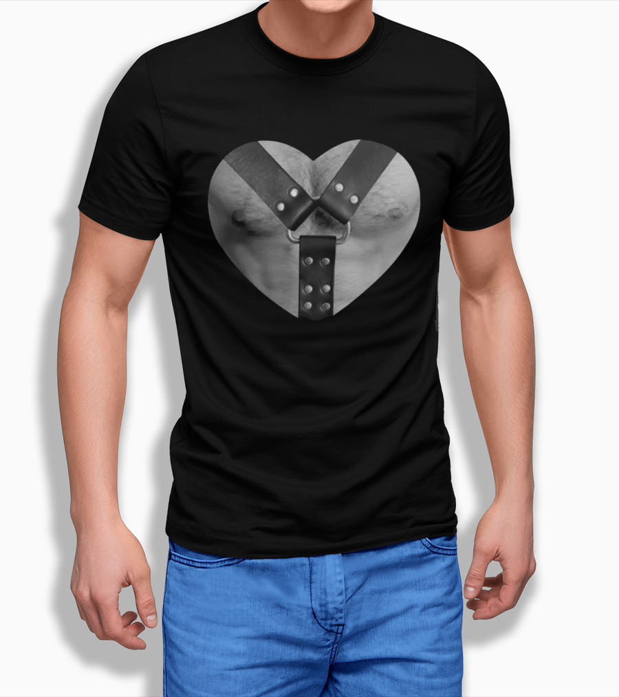 Harness Heart Chest Harness In Heart Shape T-Shirt