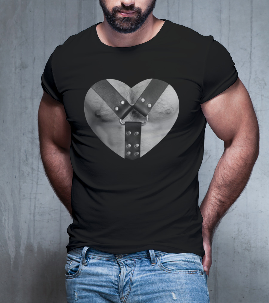 Harness Heart Chest Harness In Heart Shape T-Shirt
